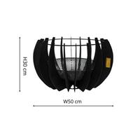 Ivyline Outdoor Solis Fire Pit In Matt Black H30Cm W50Cm