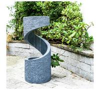 Ivyline Outdoor Spiral Water Feature - Cement