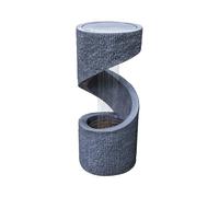 Ivyline Outdoor Spiral Water Feature - Polyresin - L35 x W35 x H82 cm - Cement in Grey Ivyline Grey