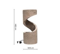 Ivyline Outdoor Spiral Water Feature Sandstone H82Cm W35Cm