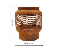 Ivyline Outdoor Tall Buttermere Basket Fire Pit Rust H51Cm W45Cm