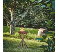 Ivyline Outdoor Tall Metal Dakota Firebowl - Rust