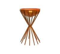 Ivyline 65cm Outdoor Tall Metal Dakota Firebowl - Rust