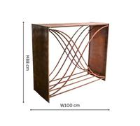 Ivyline Outdoor X Shape Rust Log Storage H88Cm D100Cm