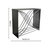 Ivyline Outdoor X Shape Zinc Log Storage H88Cm D100Cm