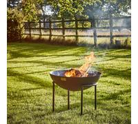 Ivyline Outdoor XL Cast Iron Fire Pit in Rust
