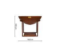 Ivyline Outdoor Xl Cast Iron Fire Pit - Metal - L80 X W80 X H49 Cm - Rust