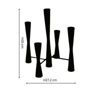 Ivyline Parker 5 Piece Black Candle Centerpiece H42Cm W27.5Cm