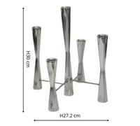 Ivyline Parker 5 Piece Silver Candle Centerpiece H42Cm W27.5Cm