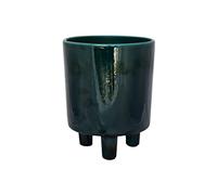 Ivyline Pisa Premium Glaze Ceramic Planter in Emerald - Stylish, UV Stable & Waterproof Premium Quality Indoor Decorative Flower Pot - H24cm x D20cm