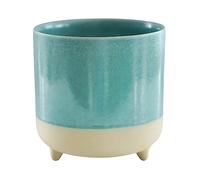 Ivyline Planter, Ceramic, Aqua Matte Reactive, H8.5cm x D8cm