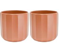 Ivyline Positano Geo Planter, Burnt Orange, M (Pack of 2)