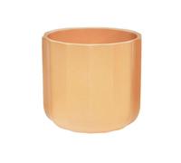 Ivyline Positano Geo Planter in Apricot - Waterproof, Sturdy & Durable - Stylish Decorative Round Indoor Ceramic Flower Houseplant Pot - H12cm x D12cm