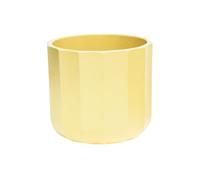 Ivyline Positano Geo Planter in Lemon - Waterproof, Sturdy and Durable - Stylish Decorative Round Indoor Ceramic Flower Houseplant Pot - H15cm x D15cm