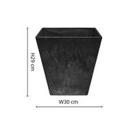 Ella Artstone Plant Pot Black