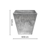 Ivyline Stone Ella Pot 29cm - Grey, Grey
