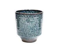 Ivyline Reactive Glaze Orchid Planter in Navy - Waterproof, Durable and Decorative - Stylish Home Indoor Round Earthenware Flower Pot - H13cm x D13cm