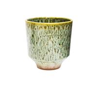 Ivyline Reactive Glaze Orchid Planter in Sage - Waterproof, Durable and Decorative - Stylish Home Indoor Round Earthenware Flower Pot - H13cm x D13cm