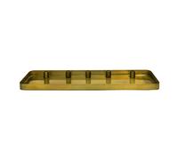 Ivyline Rectangle Centrepiece Metal with Magnetic Candle Holders - Champagne Gold