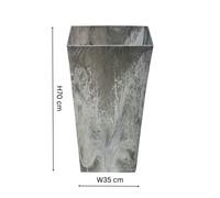 Ivyline Recycled Outdoor Vase Ella Grey H70Cm D35Cm