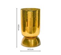 Ivyline Regency Metalic Tiered Vase Gold H27.5Cm D15Cm