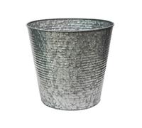 Ivyline Ribbed Galvanised Planter