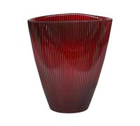 Ivyline Ribbed Vase - Burgundy