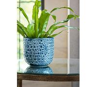 Ivyline Sapphire Reactive Glaze Planter H16Cm D16Cm, One Size