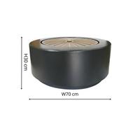 Ivyline Solis Large Water Feature With Light Display In Charcoal & Aged Copper