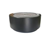 Ivyline Solis Large Water Feature with Light Display - Metal - L70xW70xH30 cm in Charcoal Ivyline Charcoal