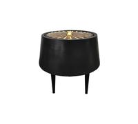 Ivyline Solis Water Feature on Black Legs with Light Display - Metal in Charcoal Ivyline Charcoal