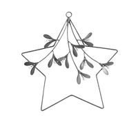 Ivyline Star Mistletoe Wreath - Galvanised