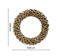 Ivyline Sustainable Rattan Wreath Diam 40Cm
