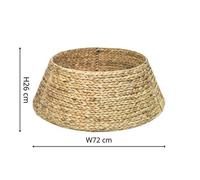Ivyline Sustainable Water Hyacinth Foldable Round Tree Skirt H26Cm W72Cm