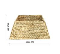 Ivyline Sustainable Water Hyacinth Foldable Square Tree Skirt H26Cm W60Cm