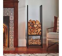 Ivyline Tall Square Shelved Log Storage H120cm in Black Ivyline Black