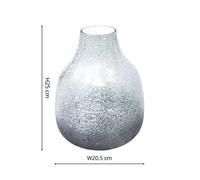 Ivyline Verre Round Atlantic Blue Frosted Vase H25Cm W20.5Cm