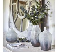 Ivyline Verre Round Atlantic Blue Frosted Vase H26Cm W21Cm Ivyline Blue