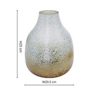 Ivyline Verre Round Frosted Vase - Glass - L21 X W21 X H25 Cm - Gold
