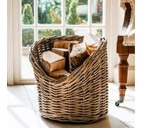 Ivyline Wicker Log Basket Round 40Cm