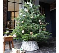 Ivyline Wicker Tree Skirt Round White H26cm D60cm in Natural Ivyline Natural