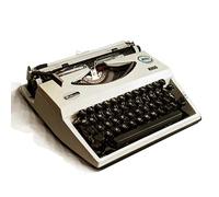IvyLoutish Classic Manual Typewriter, Typewriter Classic Style Mechanical, Desktop Ornaments Collectibles,Write a Letter Take Notes Novel for Writers Collectors and Office Use white