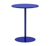IvyLoutish Coffee Table, Tall Top Table Round Bar Table Φ40/48/60/70cm Bistro Pub Table Metal Cocktail Counter Table, Wines Standing Sofa Side/end Table for Indoor(Blue,60x60x72cm)