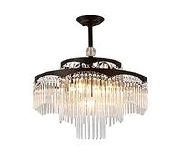 IvyLoutish Lamp round Crystal Chandelier,Living Room Lighting with Clear Crystal Lamp Shade Ceiling Lights for Dining Room Bedroom Kitchen Barden-55 * 55Cm Lamp/Den/45 * 55Cm