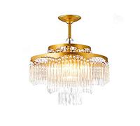 IvyLoutish Lamp round Crystal Chandelier,Living Room Lighting with Clear Crystal Lamp Shade Ceiling Lights for Dining Room Bedroom Kitchen Barden-55 * 55Cm Lamp/Den/45 * 55Cm