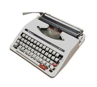 IvyLoutish Retro Style Manual Typewriter,Traditional Keystroke Experience,Classic Nostalgia Portable Retro Manual Typewriter for Home/Bookstore/Cafe Atmosphere & Antique Display white