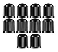 IVYMEIMEI 10 PCS Black Plastic Tyre Valve Caps with O Seal Ring for Land Rover Discovery Sport 1 (I) L550 I 2015-2024, Airtight Seal Screw-On Easy to Operation