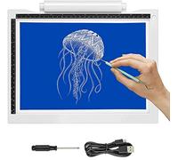 iVyne Crafting Light Pad - Battery & Cable Powered LED Light Box - for Vinyl Weeding, Tracing, Drawing, Sketching, Crafting, and HTV Vinyl (White)