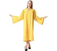 IvyRobes Adults Choir Robe Clergy Confirmation Baptism Robe Church Costume Priest Pastor Preachers Gold M