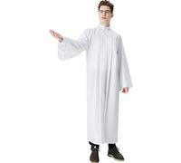 IvyRobes Adults Choir Robe Clergy Confirmation Baptism Robe Church Costume Priest Pastor Preachers White S Plus